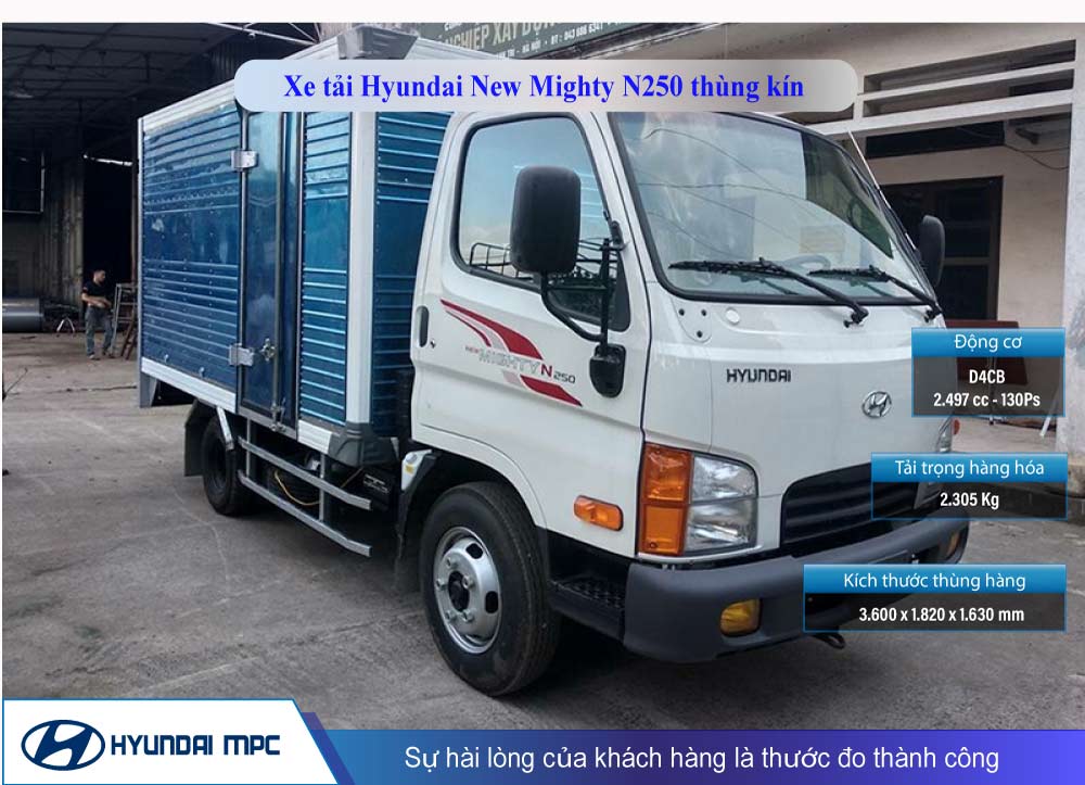 Giá bán Xe tải Hyundai Mighty N250 2.5T thùng 3.6 mét